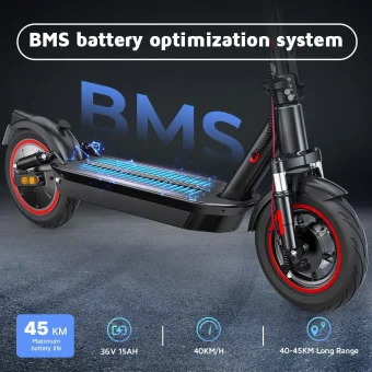 i10 Sähköscooter, 650W Moottori, 36V 15Ah, 10 tuuman renkaat, 40km/h Max nopeus, 45km kantama