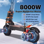 X8P elektrisk scooter 60V 38.8AH batteri 4000W*2 motorer 14 tommer