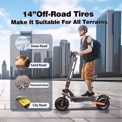 X8P elektrisk scooter 60V 38.8AH batteri 4000W*2 motorer 14 tommer