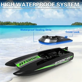 2.4G 2CH 795-5 ATOMIC XS Mini RC auto 30km/h waterdicht watergekoeld RTR