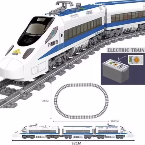 Train rapide de passagers express City à partir de briques avec moteur – 1221 pièces