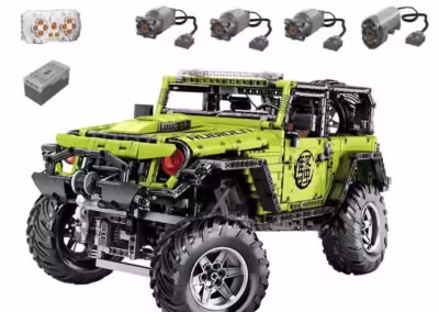 Jeep od Tehničkih kocki s 3 motora na daljinsko upravljanje i servom, 2343 dijela