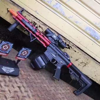 fjfccfjcfgjdfgj Blaster de gel elétrico M4 Automático - Arma de Bolinhas de Gel