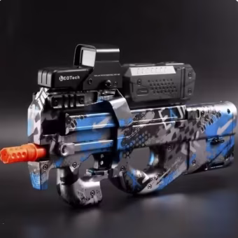 Elektromos P90 Blaster Automatikus - Gélgolyós puska - Kék