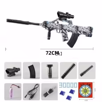 jhfkhfjhkfjkhfjhf Blaster Elétrico AUG Automático - Arma de Bolinhas de Gel